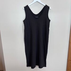 Free Assembly MIDI Tank Dress Black Womens Medium Cotton Summer Vacation